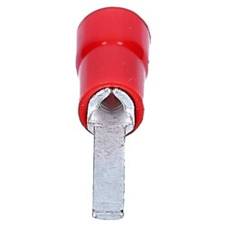 Cembre RF-PP12/23 flat pin cable lug insulated 23.3mm long red
