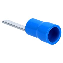 Cembre BF-PP12/25 flat pin cable lug insulated 23.4mm long blue