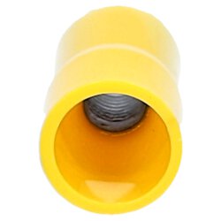 Cembre GF-PP12 terminal de cable de clavija plana aislado de 27,4 mm de longitud amarillo