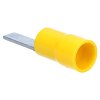 Cembre GF-PP12 terminal de cable de clavija plana aislado de 27,4 mm de longitud amarillo