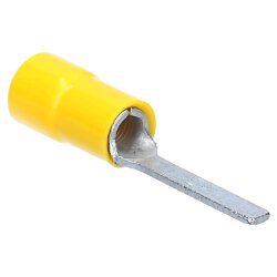 Cembre GF-PP17 terminal de cable de clavija plana aislado de 33,2 mm de longitud amarillo