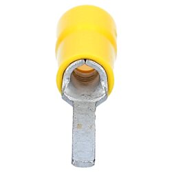 Cembre GF-PP17 flat pin cable lug insulated 33.2mm long yellow