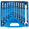 SW-Stahl S1597 kombinationsspärrnyckelsats, 8-19 mm, med led, 12 delar
