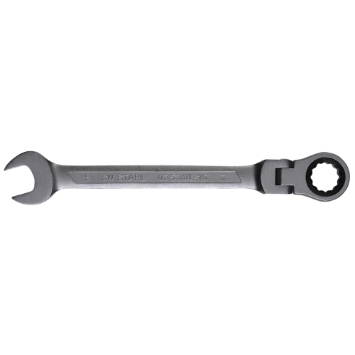 SW-Stahl 03530L-16 Gabelringratschenschlüssel, 16 mm, mit Gelenk