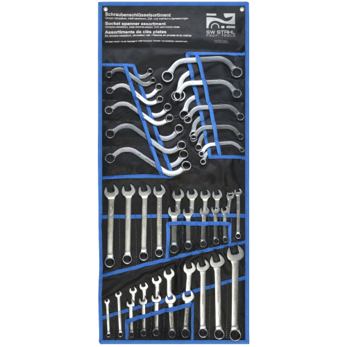 SW-Stahl 00935L uzgriežņu atslēgu sortiments, imperiālā un metriskā, 50 gab.