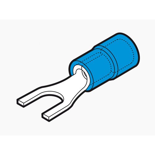 Cembre BF-U12 forked cable lug insulated U12 blue