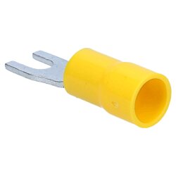 Terminal de cabo garfo Cembre GF-U3.5 isolado U3.5 amarelo