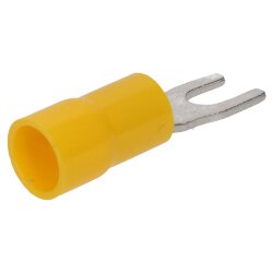 Cembre GF-U4 forked cable lug insulated U4 yellow