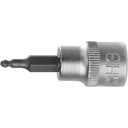 SW-Stahl 05570L Schraubendreheinsatz, 3/8", Innensechskant, 3 mm, mit Kugelkopf