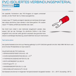 Viličasti kabelski čevelj Cembre GF-U8 izoliran U8 rumen