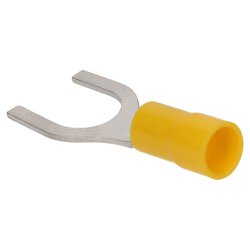 Cembre GF-U10 forked cable lug insulated U10 yellow