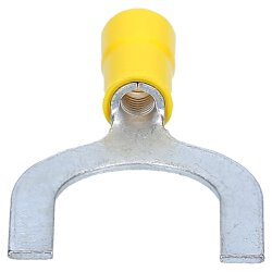 Cembre GF-U14 forked cable lug insulated U14 yellow