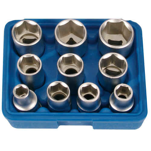 SW-Stahl S21-125 Steckschlüsseleinsätze, 1/2", 3/8"-15/16", 10-teilig