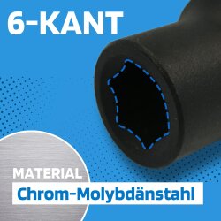 SW-Stahl 07950L IMPACT-Steckschlüsseleinsätze, 1/2", 10-24 mm, 10-teilig