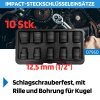 SW-Stahl 07950L IMPACT-Steckschlüsseleinsätze, 1/2", 10-24 mm, 10-teilig