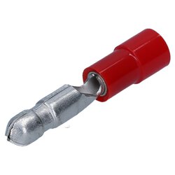 Cembre RF-BM4 round plug male 4mm red partially insulated