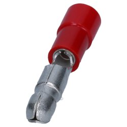 Cembre RF-BM4 round plug male 4mm red partially insulated