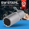 SW-Stahl 05632L-30 pipenøkkelinnsats, 1/2", tolvpunkts, 30 mm, dyp